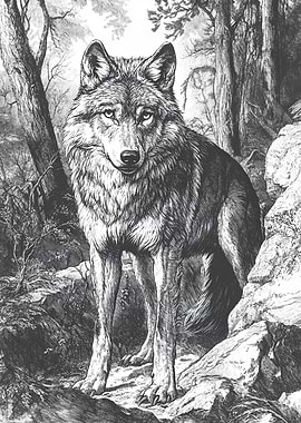 Wolf in the Woods