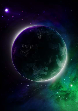 Purple Green Planet