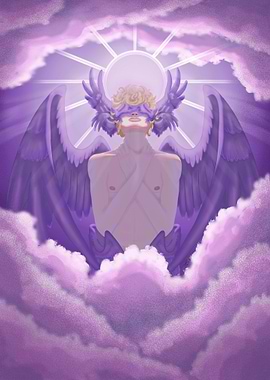 Dark Angel in Clouds