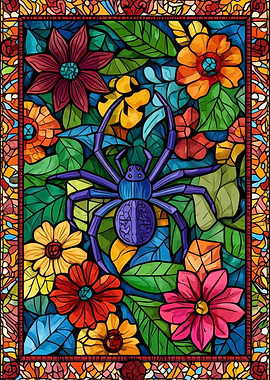 Stained Glass Spider