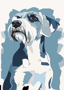 Blue Terrier Dog Portrait