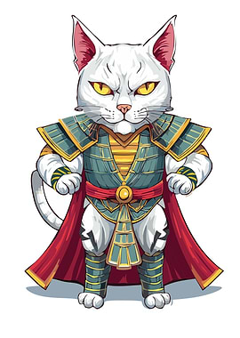 Cat Warrior Illustration
