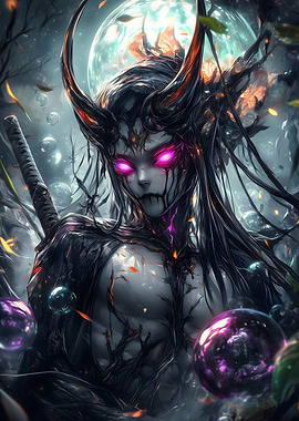 Dark Demon with Horns