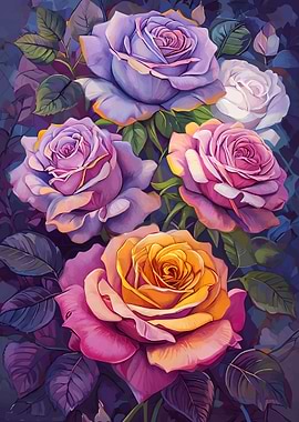 Colorful Rose Bouquet