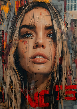 Woman in Collage Art