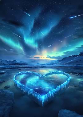 Frozen Heart Aurora Borealis