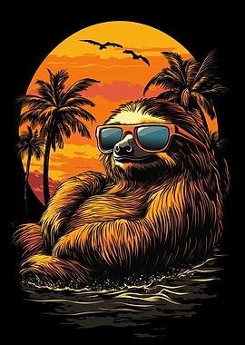 Sloth Sunset Chill