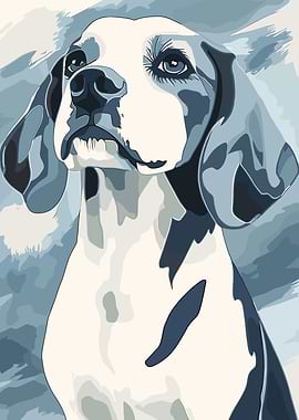 Blue Beagle Portrait