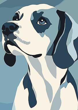 Blue Cavalier Dog Portrait