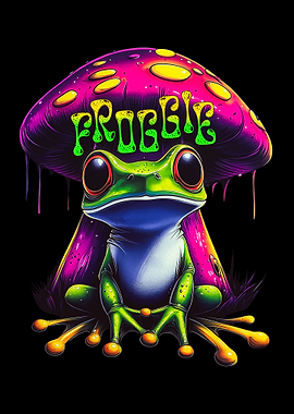 Trippy Frog & Mushroom