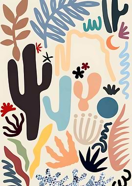 Abstract Floral Desert