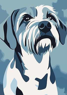 Blue Yorkshire Terrier Dog Portrait