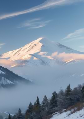 Snowy Mountain Peak