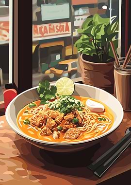 Noodle Soup with Lime