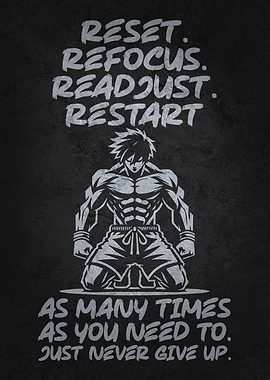 Reset Refocus Readjust - Gym, Hustle, Success