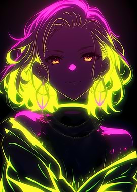 Neon Anime Girl