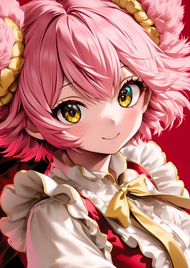 Anime Girl with Pink Hair