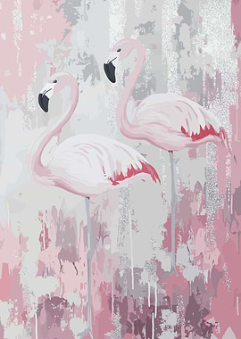 Pink Flamingo Art Print