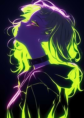 Neon Anime Girl