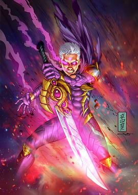 Deimos Lyaxia with a Sword