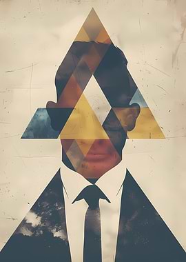 Abstract Portrait with Triangle