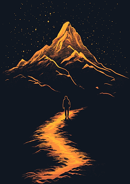 Lone Figure Mountain Path