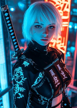 Cyberpunk Samurai Girl