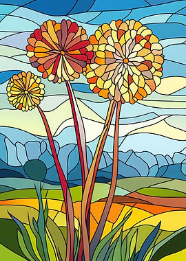 Stained Glass Flowers