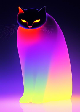 Neon Boss Cat