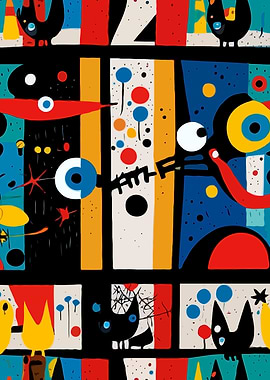 Abstract Art with Cats