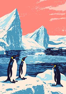 Penguins in Antarctica