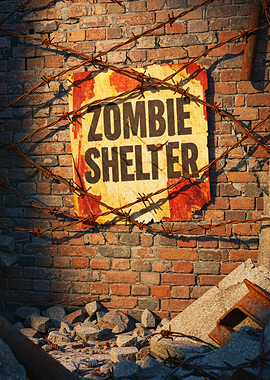 Zombie Shelter Sign