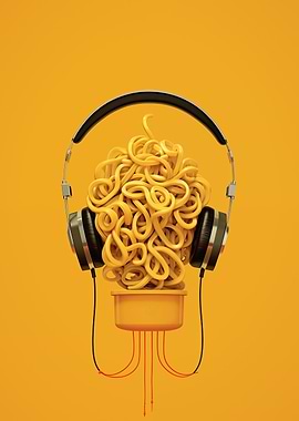 Noodle Headphones Funny