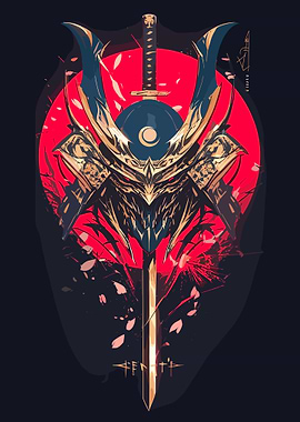 Samurai Helmet and Sword