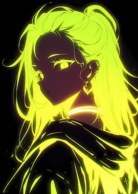 Neon Anime Girl