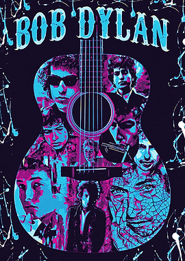Bob Dylan Guitar Portrait