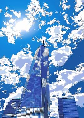 NYC Skyscraper Under Blue Sky