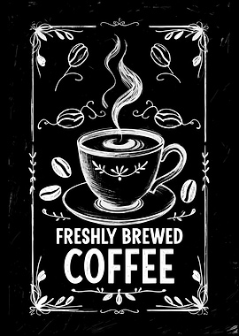 Freshly Brewed Coffee Poster