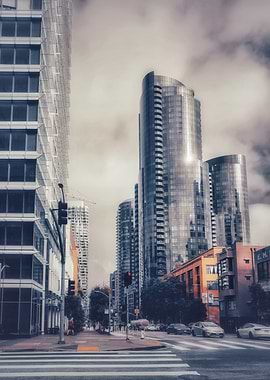 Cityscape with Skyscrapers