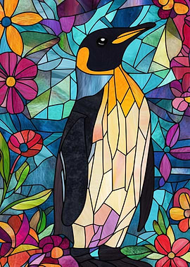 Stained Glass Penguin