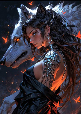 Enigmatic Wolf Guardian