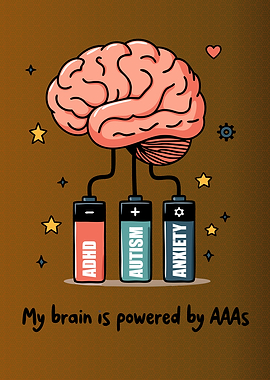 My Brain is Powered by Triple As ADHD Autism Anxiety