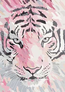Pink Tiger Portrait