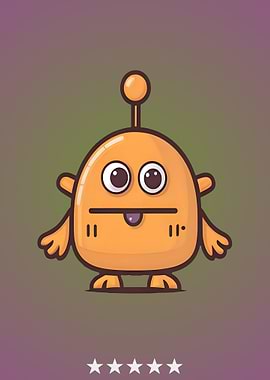 Cute Orange Alien