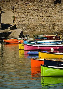 Colorful Boats Docked