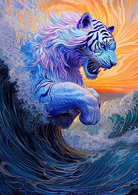 Roaring Waves, Majestic Tiger