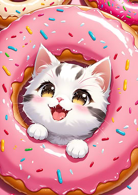Cute Cat Donut