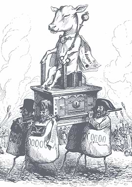 Cow on a Throne of Money