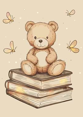 Teddy Bear on Books