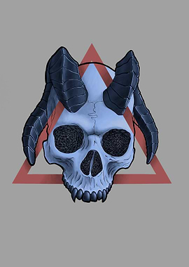 Demon Skull Illustration